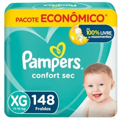 [PRIME] [REC] Fralda Pampers Confort Sec XG 148 Unidades, Pampers