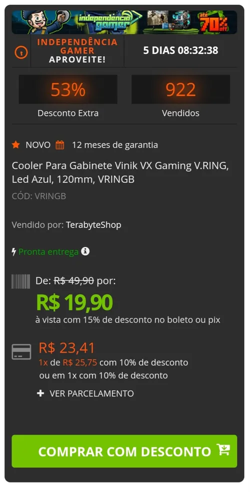 Imagem na descrição da promoção