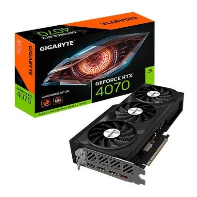 PLACA DE VIDEO GIGABYTE GEFORCE RTX 4070 WINDFORCE OC, 12GB, GDDR6X