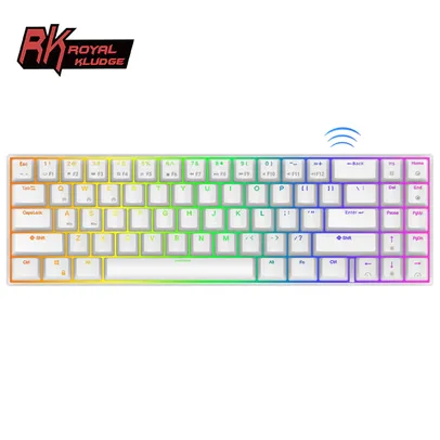 Royal kludge rk71 gaming teclado mecânico bluetooth 70% rgb 