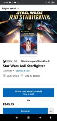 [Para GOLD] Star Wars Jedi Starfighter - Xbox