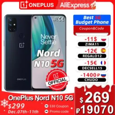 Smartphone Oneplus Nord N10 6GB 128GB - Versão Global | R$1.529
