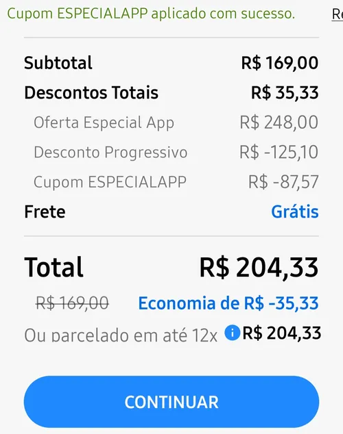 Imagem na descrição da promoção