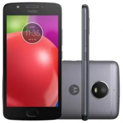 Smartphone Moto E4 XT1763 Titanium - Dual Chip, 4G,Tela 5.0, Sensor Digital, Câmera 8MP + Frontal 5MP Com Flash, Quad Core, 16GB, 2GB RAM, Android 7.1