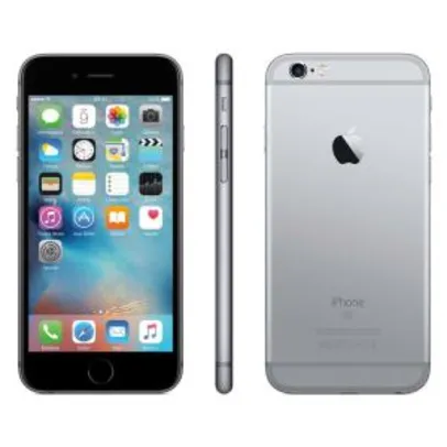 iPhone 6s Apple com 128GB, Tela 4,7” HD com 3D Touch, iOS 9, Sensor Touch ID, Câmera iSight 12MP, Wi-Fi, 4G, GPS, Bluetooth e NFC - Cinza Espacial - R$ 2.167,36