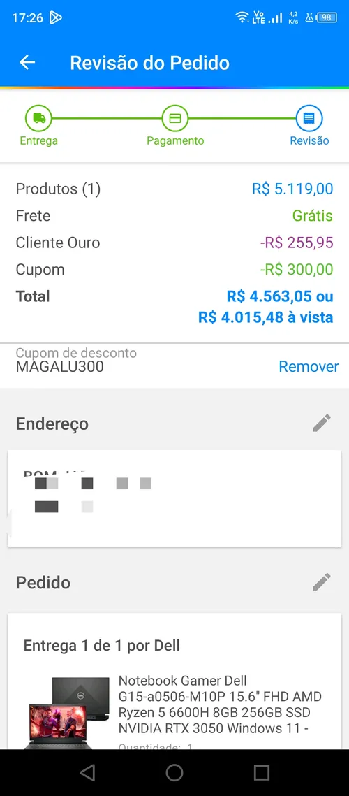 Imagem na descrição da promoção