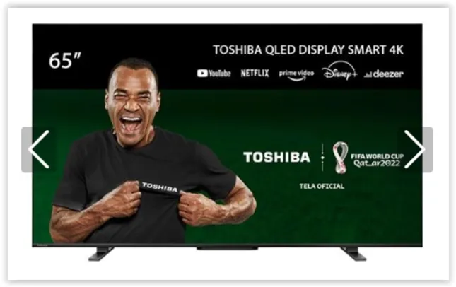 [AME R$ 2350] Smart TV QLED 65'' 4K Toshiba - TB015M