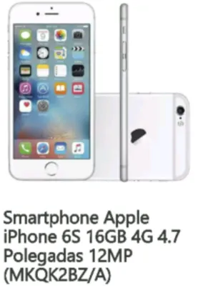 Smartphone Apple iPhone 6S 16GB 4G 4.7 Polegadas 12MP