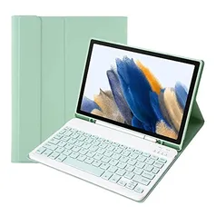 Capa protetora portátil para tablet removível com slot para caneta teclado BT compatível com Samsung Tab S6 Lite 2022/P613/P619 Verde