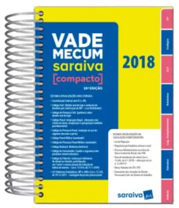 Vade Mecum Saraiva Compacto - Espiral - 19ª Ed. 2018 - R$63