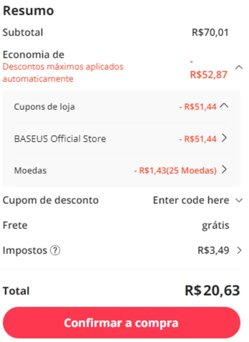 Imagem na descrição da promoção