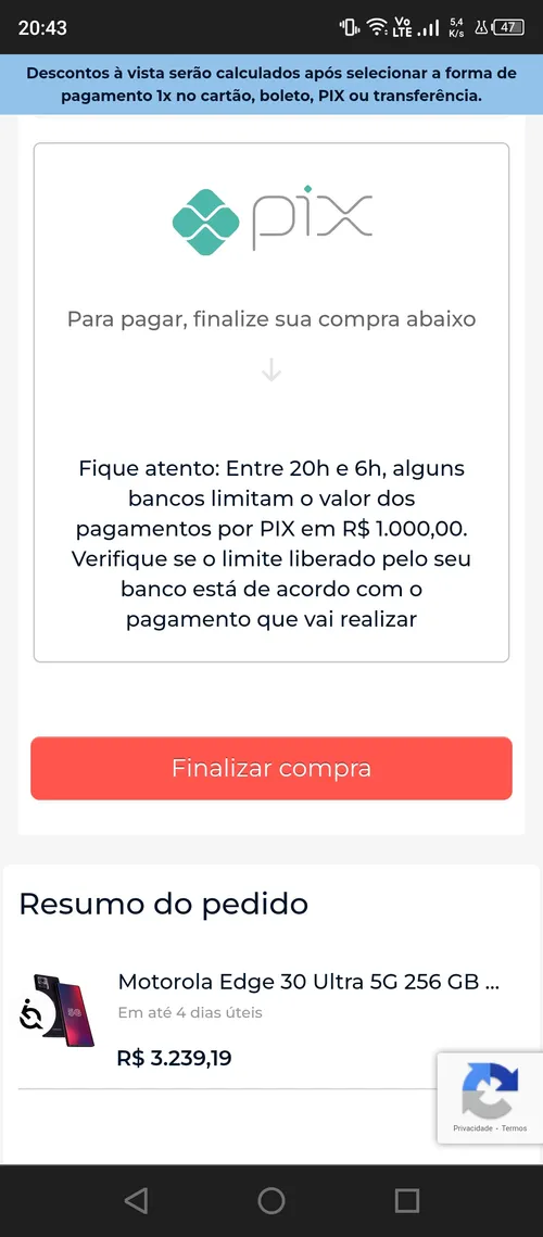 Imagem na descrição da promoção