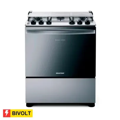 (REEMBALADO) Fogão Brastemp 5 Bocas BFS5NCR Bivolt - Inox