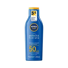 (REC)(Add 2 unidades)NIVEA SUN Protetor Solar Protect & Hidrata FPS 50 200ml - Com toque seco, rápida absorção e resistente à água