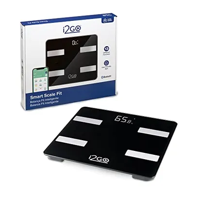 Balança Corporal Inteligente Bioimpedância Bluetooth Smart Scale Fit Preto I2GO - I2GO Home