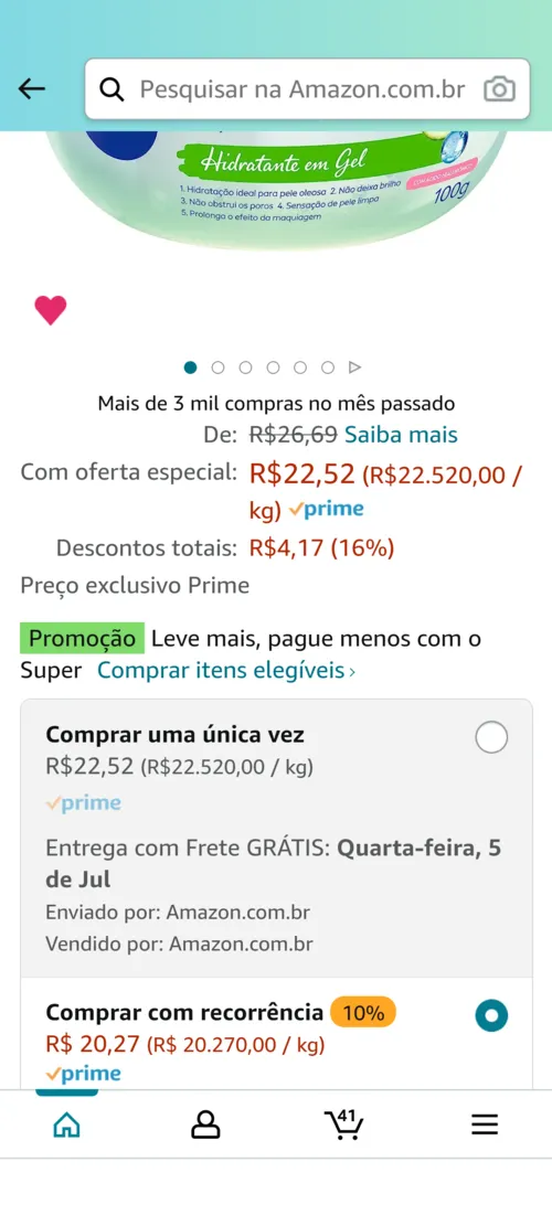 Imagem na descrição da promoção