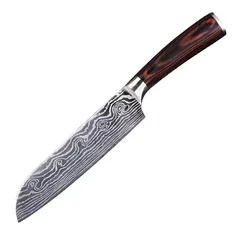 Faca Home Razor Sharp Aço Carbono 7 Polegada Santoku