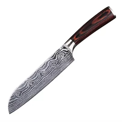 Faca Home Razor Sharp Aço Carbono 7 Polegada Santoku