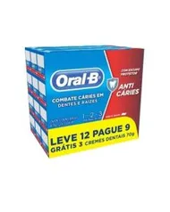 24 creme dental Oral-B 70g por R$21,22 / R$0,88 cada.