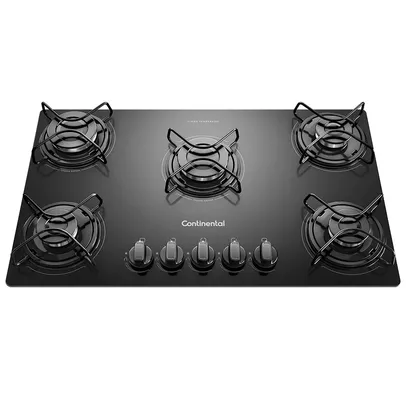 Cooktop Continental 5 Bocas Vidro Preto Bivolt KC5GP