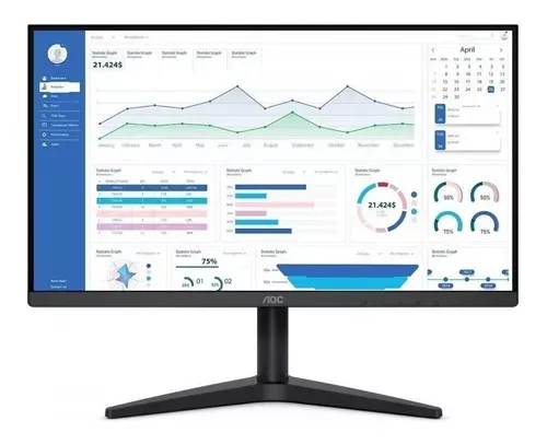 Monitor Led 21.5'' 22b1hm5 Painel Va  Hdmi Preto Aoc Bivolt 110V/220V