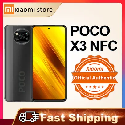 Smartphone Poco x3 NFC 128gb + 6gb RAM + Earbuds R$1268