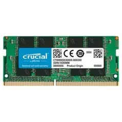 Memória Crucial, 16GB, 2666MHz, DDR4, Para Notebook | R$ 398