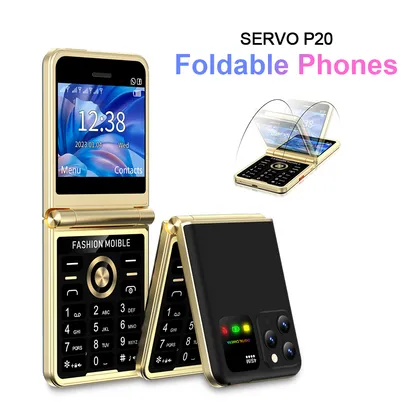 [Moedas] Celular Feature Flip Phone Quad SIM 1200mah Radio FM MP3/4 - Servo P20