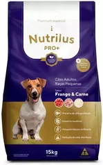 Ração Seca Nutrilus Pro+ Frango & Carne para Cães Adultos de Raças Pequenas