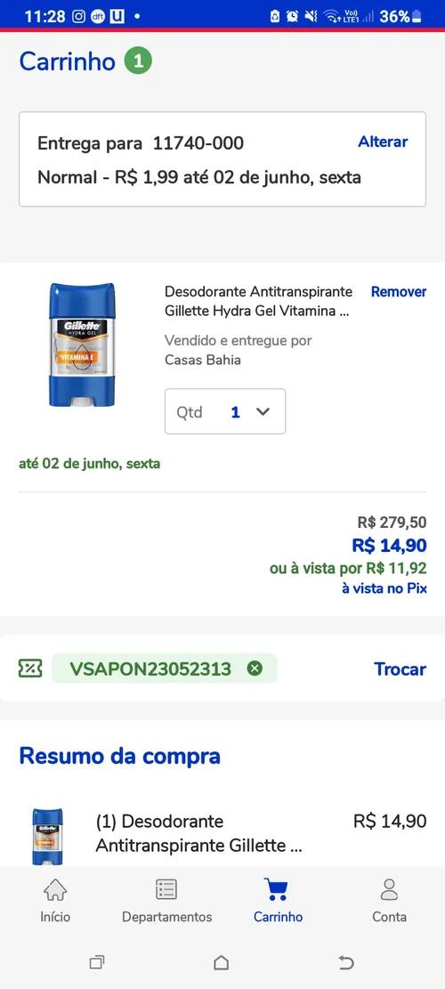 Imagem na descrição da promoção