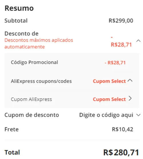 Imagem na descrição da promoção