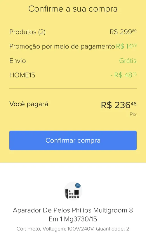 Imagem na descrição da promoção