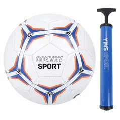 Kit Bola de Futebol Convoy N5 PVC + Bomba de Ar Manual