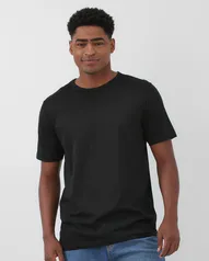 Camiseta masculina de algodão Pima preta | Pool Premium