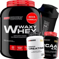 Kit Whey Protein 2kg + Bcaa + Creatina + Shaker