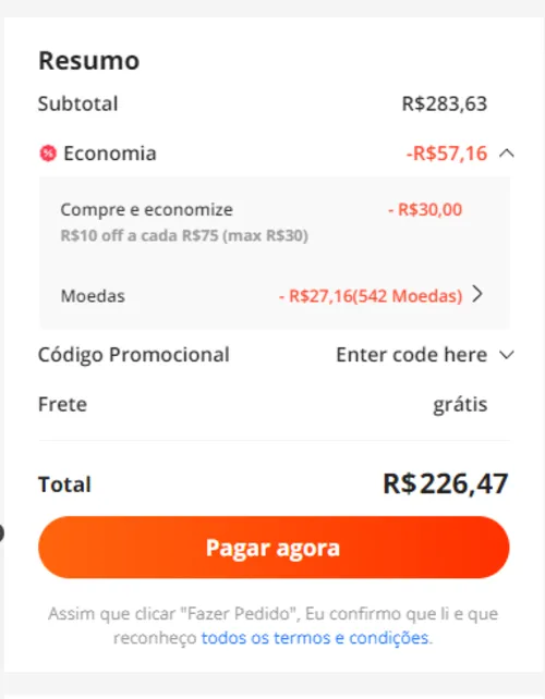 Imagem na descrição da promoção