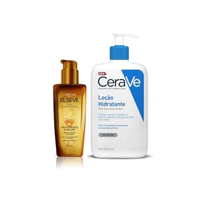 Kit Hidratante CeraVe + Óleo Extraordinário Elseve