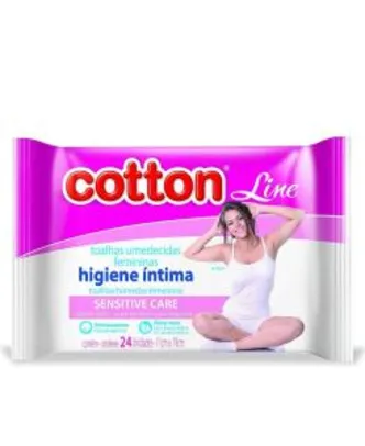 [PRIME] Toalha Feminina Intima 24 Unid, Cotton Line | R$2,57