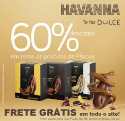 Ovos Havanna com 60% OFF