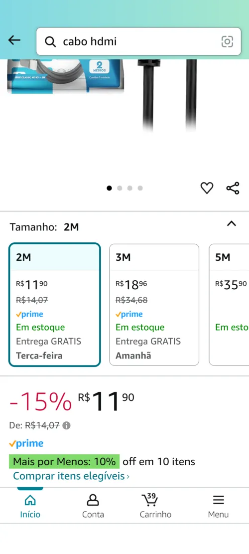 Imagem na descrição da promoção