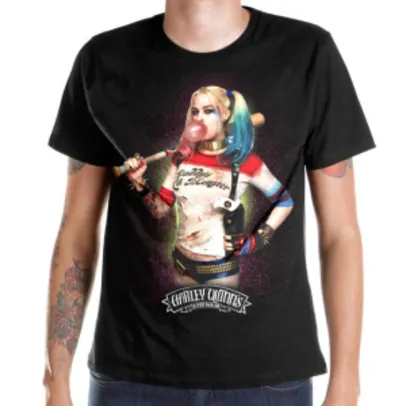 Saindo por R$ 69,9: [NETSHOES] Camiseta Harley Quinn Masculina R$69,90 | Pelando