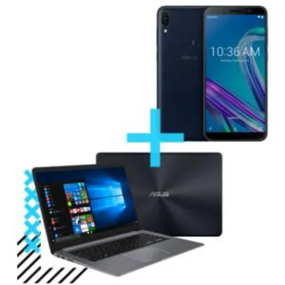 Notebook X510UA-BR665T Cinza + ZenFone Max Pro (M1) 3GB/32GB Preto | R$2.850
