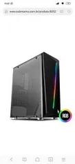 Gabinete Gamer Pichau Easy Pe340 Lateral Vidro Temp Rgb | R$140