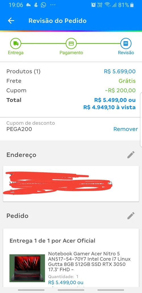 Imagem na descrição da promoção