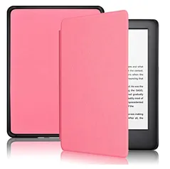 Capa Kindle 10ª geração com iluminação embutida – Função Liga/Desliga - Fechamento magnético - Cores (Rosa)