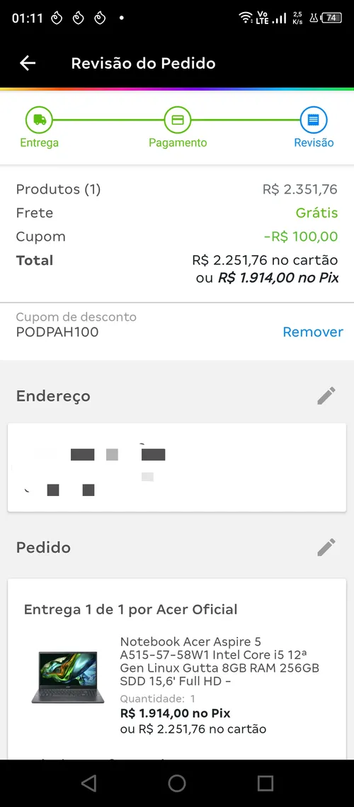 Imagem na descrição da promoção