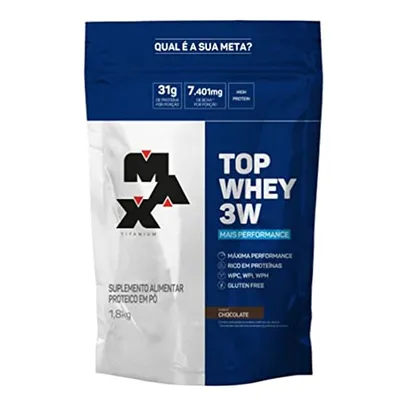 Top Whey 3W + Performance Refil 1, 8Kg Chocolate V01, Max Titanium