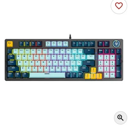 Teclado Mecanico Fantech Atom96 Mizu Edition, RGB, Switch Vermelho, Sky Blue, MK890V2-SKB-RD