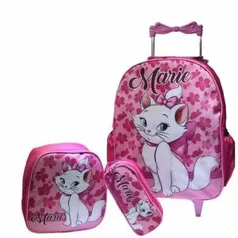 Mochila Bolsa Escolar Infantil Gata Marie Menina