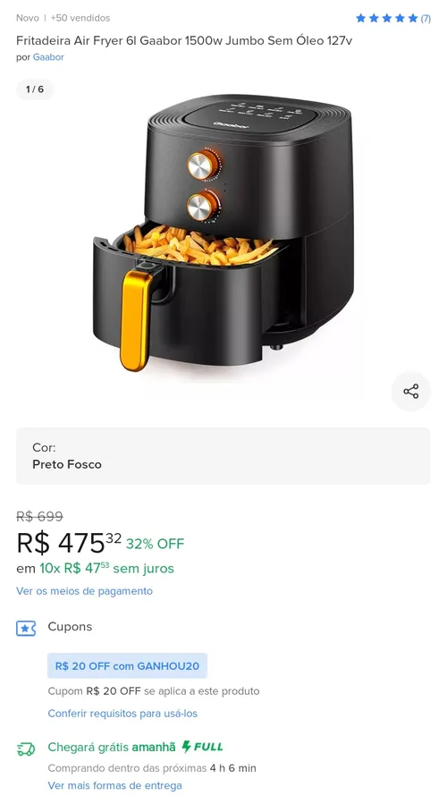 Imagem na descrição da promoção